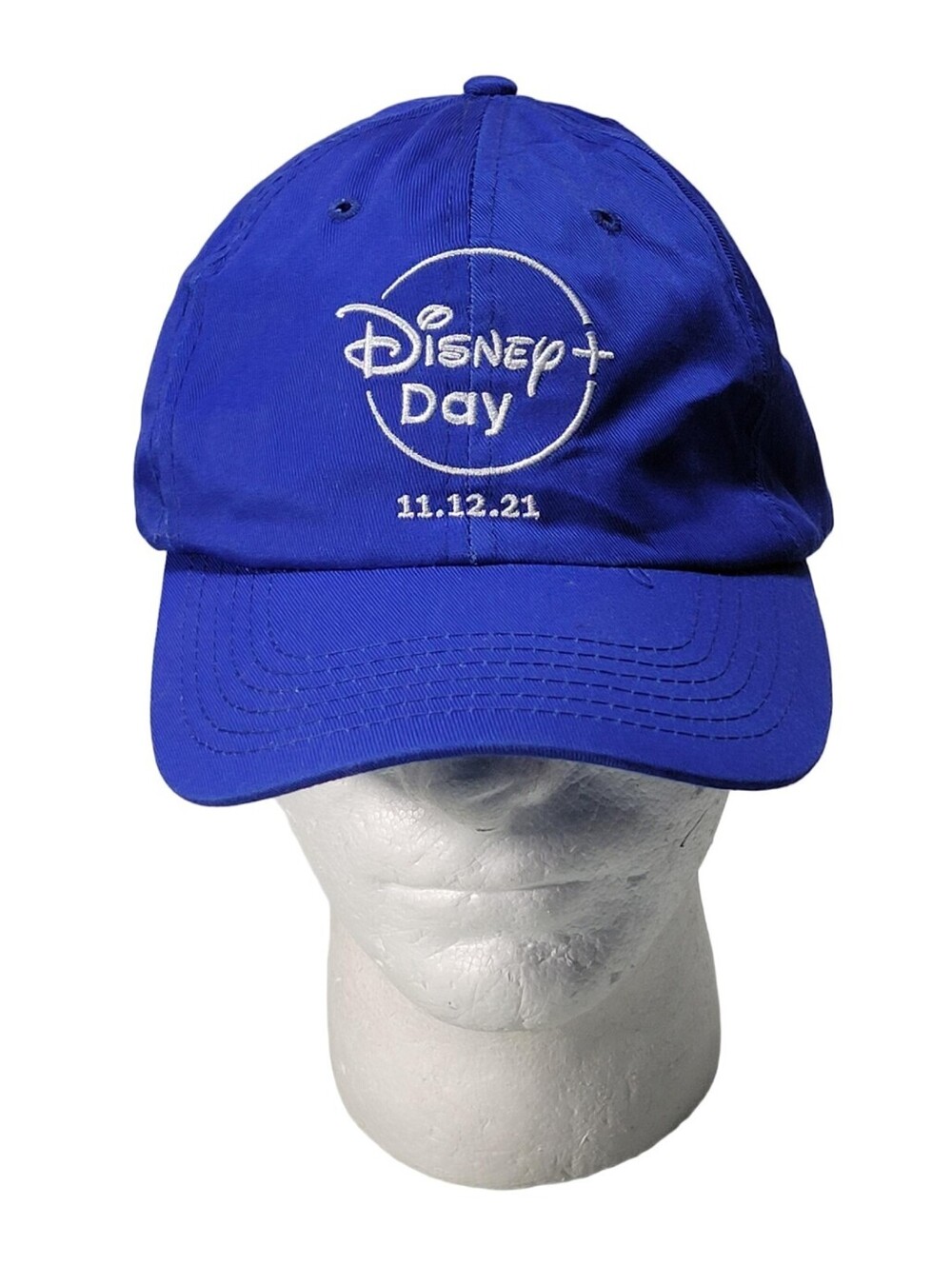 Disney+ Day 11.12.21 Baseball Hat OSFM Blue White Embroidered Strapback Cap